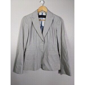 Elie Tahari Blue Check Blazer‎ Jacket Size 4